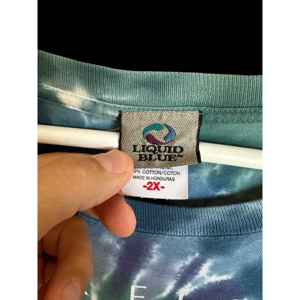 Liquid Blue Pink Floyd Tie Dye Shirt Mens XXL Dark Side Of The‎ Moon Green